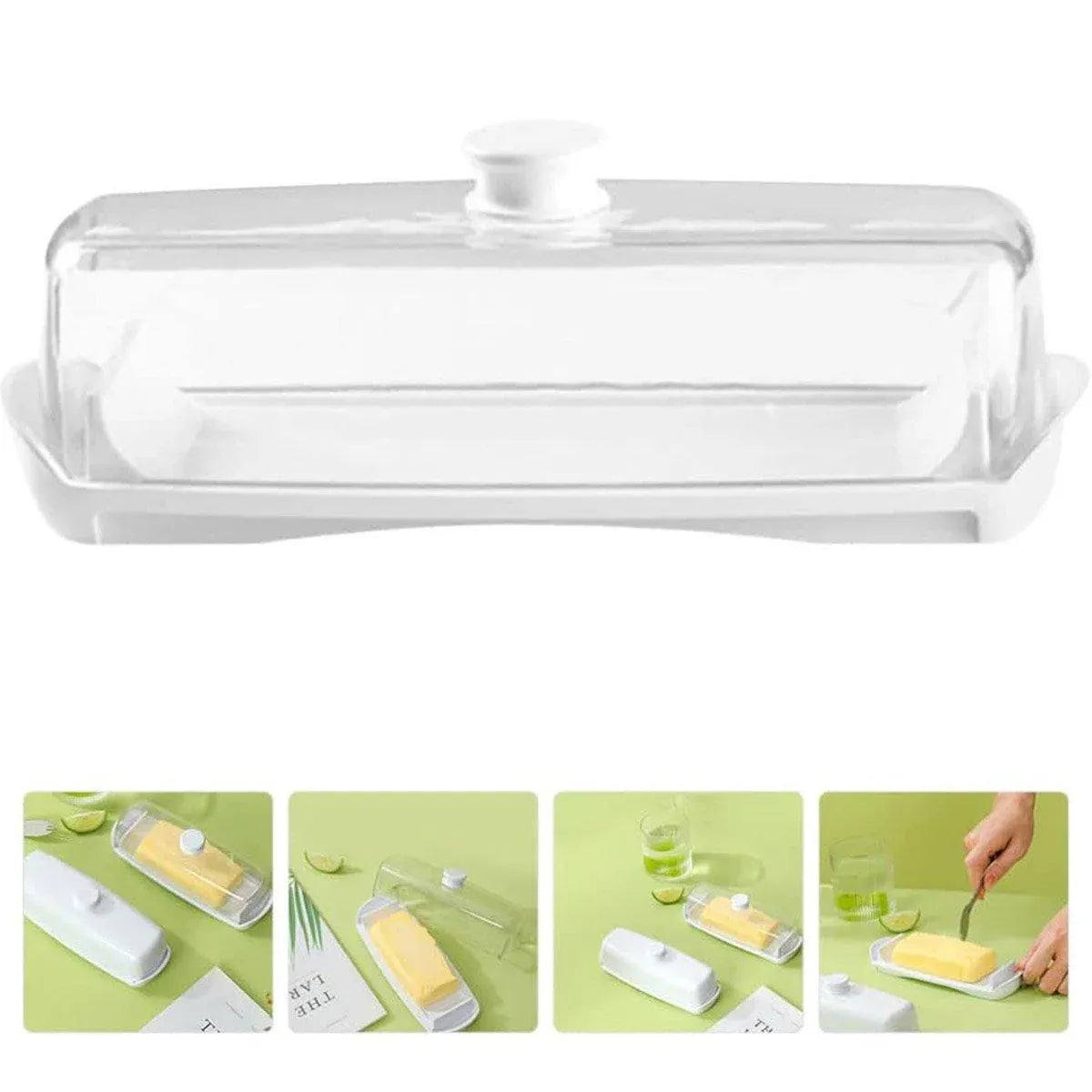 Premium Butter & Cheese Storage Box – Transparent Lid
