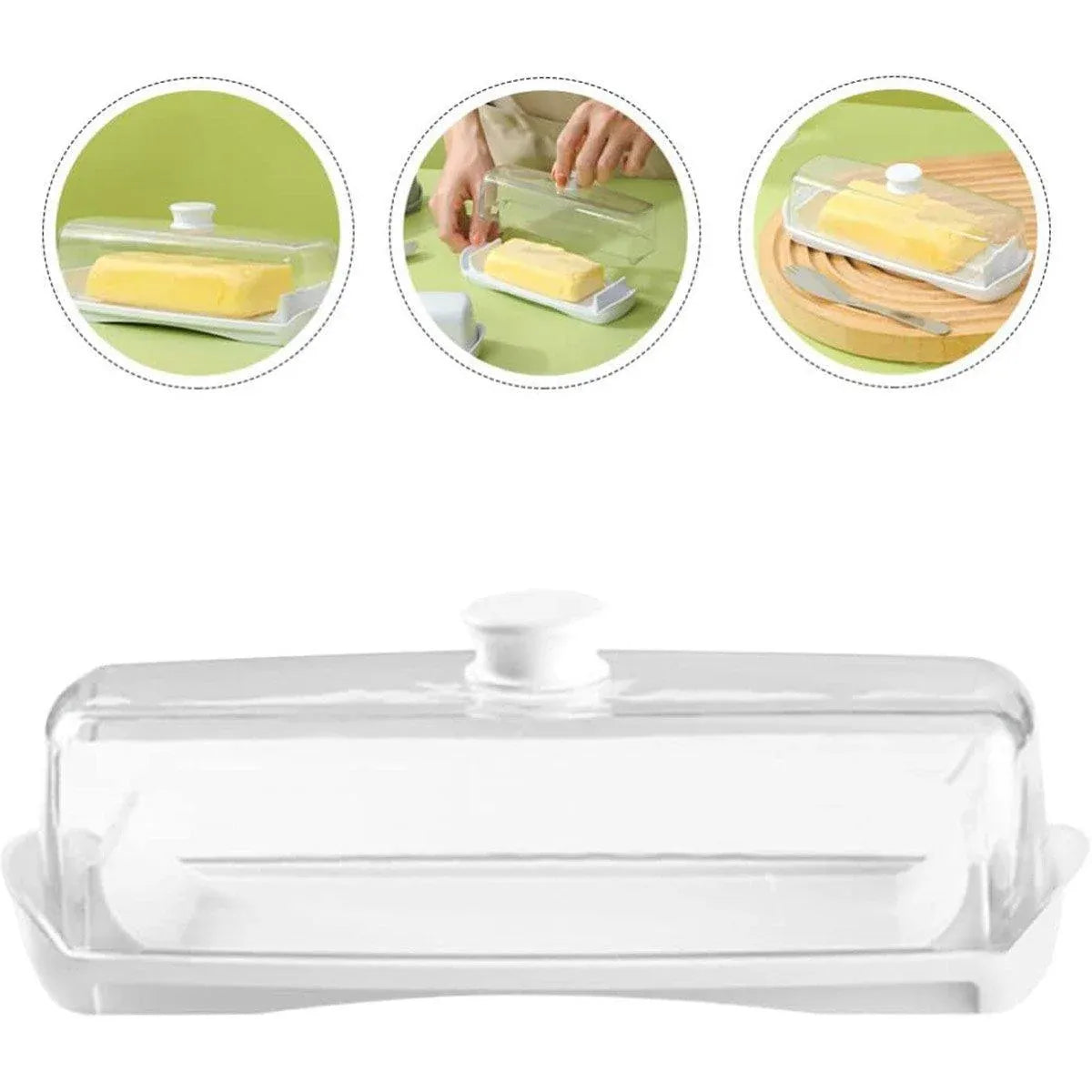 Premium Butter & Cheese Storage Box – Transparent Lid