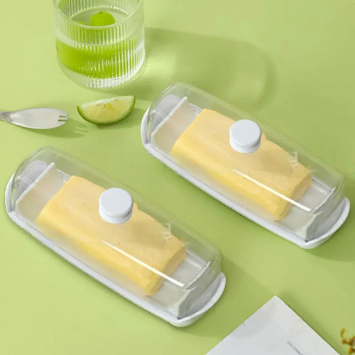 Premium Butter & Cheese Storage Box – Transparent Lid