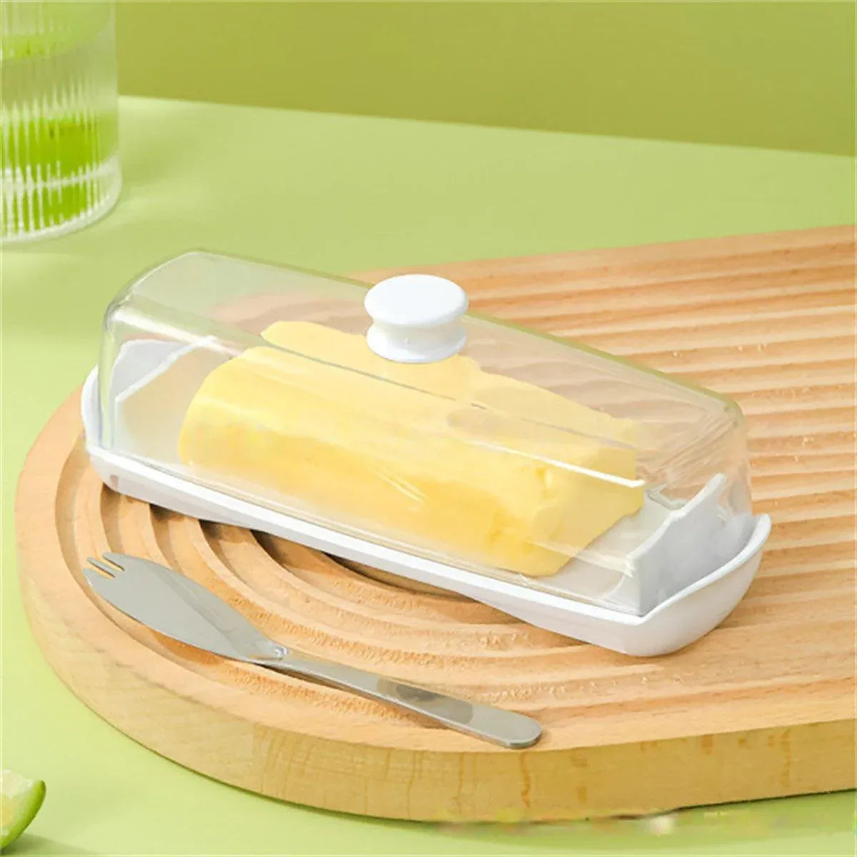 Premium Butter & Cheese Storage Box – Transparent Lid