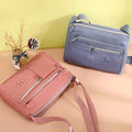 Premium Light Blue Ladies Large Capacity Waterproof Crossbody Bag