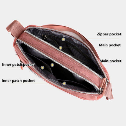 Ladies Waterproof Crossbody Bag - Pink