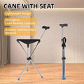 Stainless Steel Folding Cane Chair, Adjustable 31.5-35.4" for Travel & Outdoor Use - SuperSaverAU - view 1