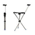 Stainless Steel Folding Cane Chair, Adjustable 31.5-35.4" for Travel & Outdoor Use - SuperSaverAU - view 2