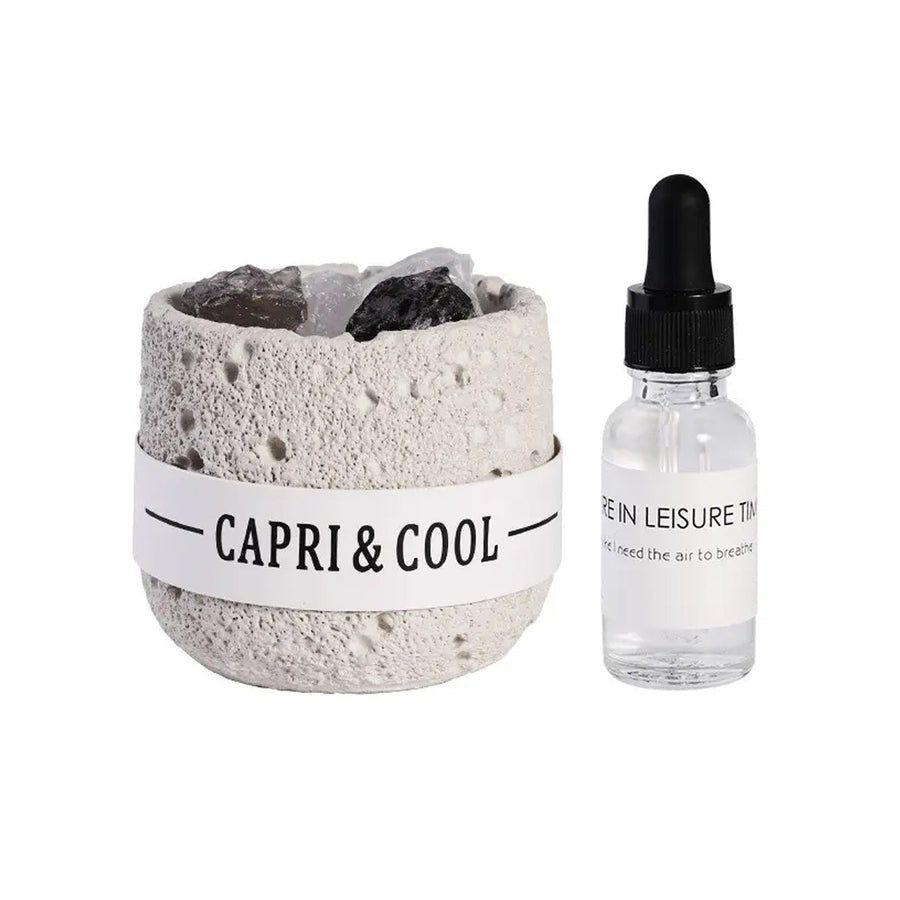 Premium Blue Bellflower Crystal Stone Passive Oil Diffuser Set