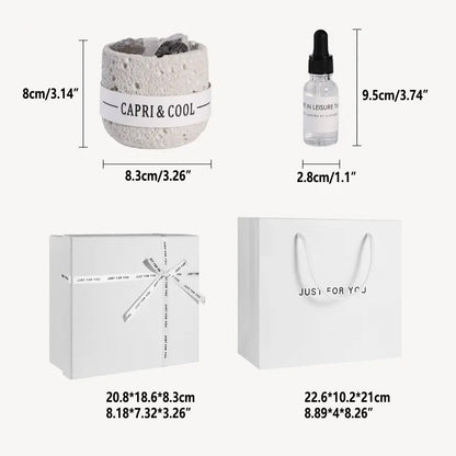 Blue Bellflower Crystal Stone Oil Diffuser - Natural Aromatherapy Decor