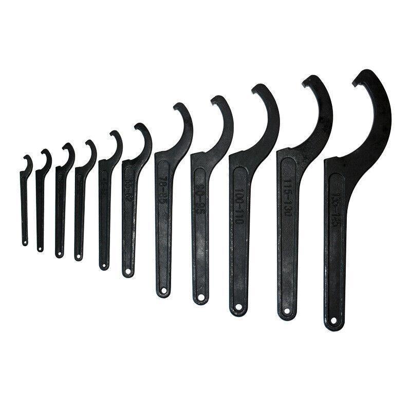 Adjustable Hook Wrench C-Spanner Tool for Motorcycle Repair - 150-160mm