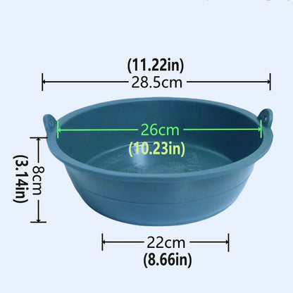 Plastic Feeding Basin Set 6pcs, 3kg Capacity for Chickens, Goats, Pigs, Horses