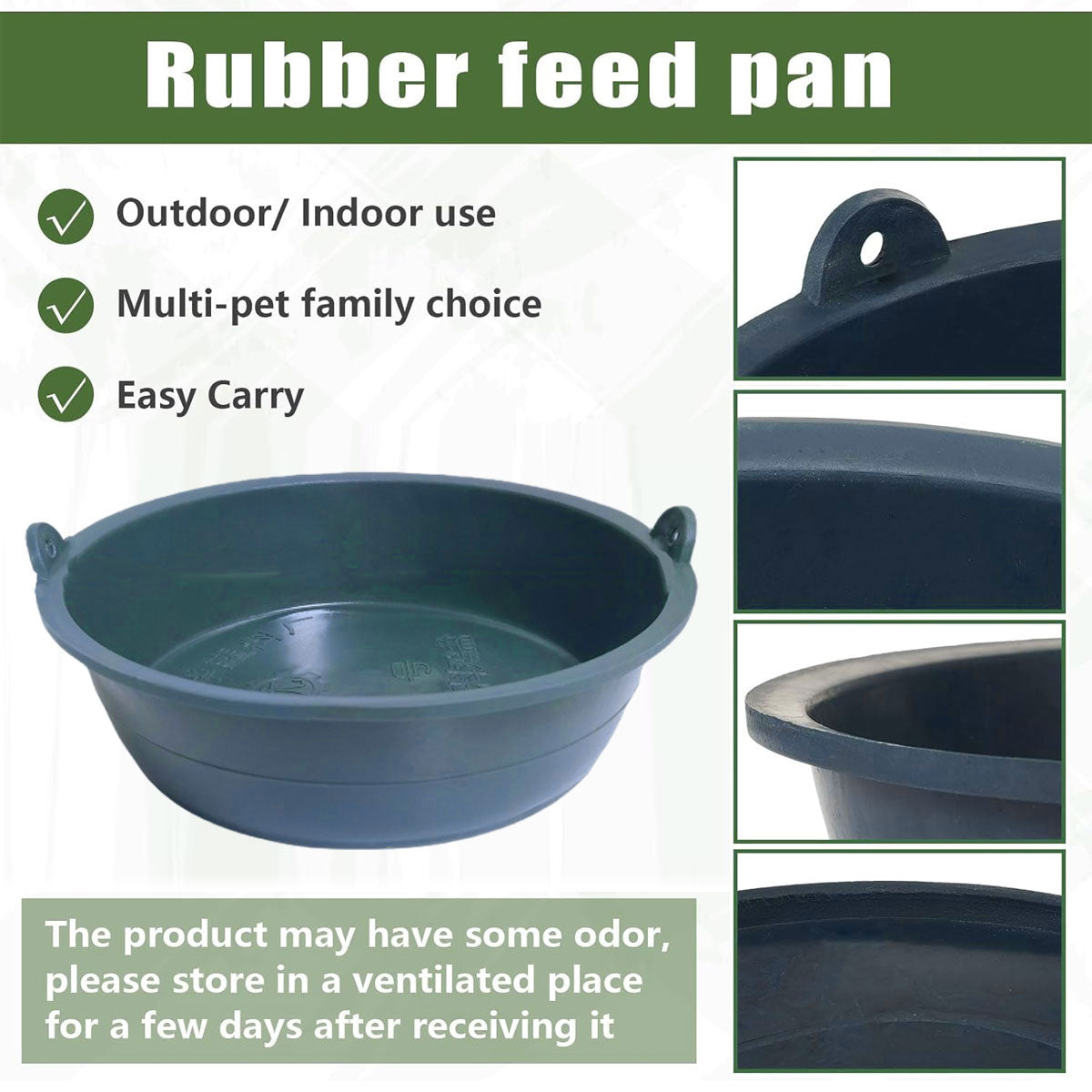 Plastic Feeding Basin Set 6pcs, 3kg Capacity for Chickens, Goats, Pigs, Horses