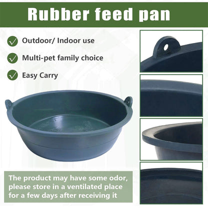 Plastic Feeding Basin Set 6pcs, 3kg Capacity for Chickens, Goats, Pigs, Horses