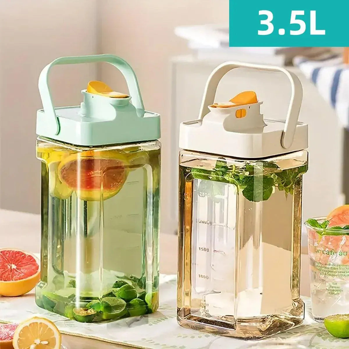 Premium 3.5L Green Cold Water Kettle Beverage Dispenser Jug