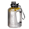 Premium Black 2.5L Large Capacity Sports Water Bottle with Straw