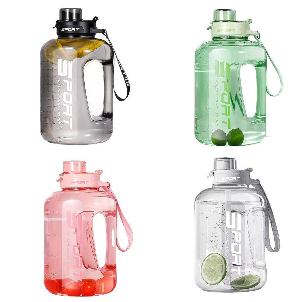 2.5L Sports Water Bottle with Dual Drinking Modes & Ergonomic Handle - Green
