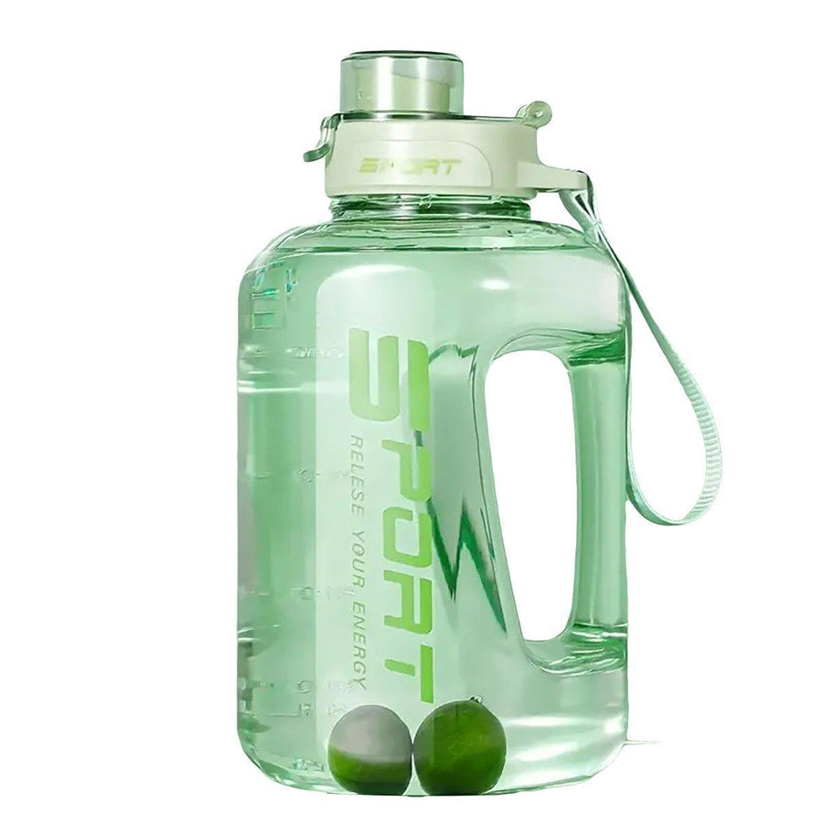 Premium Green 2.5L Large Capacity Sports Water Bottle with Straw
