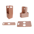 Kraft Paper Cup Holder 100pcs Portable Double Cup Carrier with Ergonomic Handle - SuperSaverAU - view 1