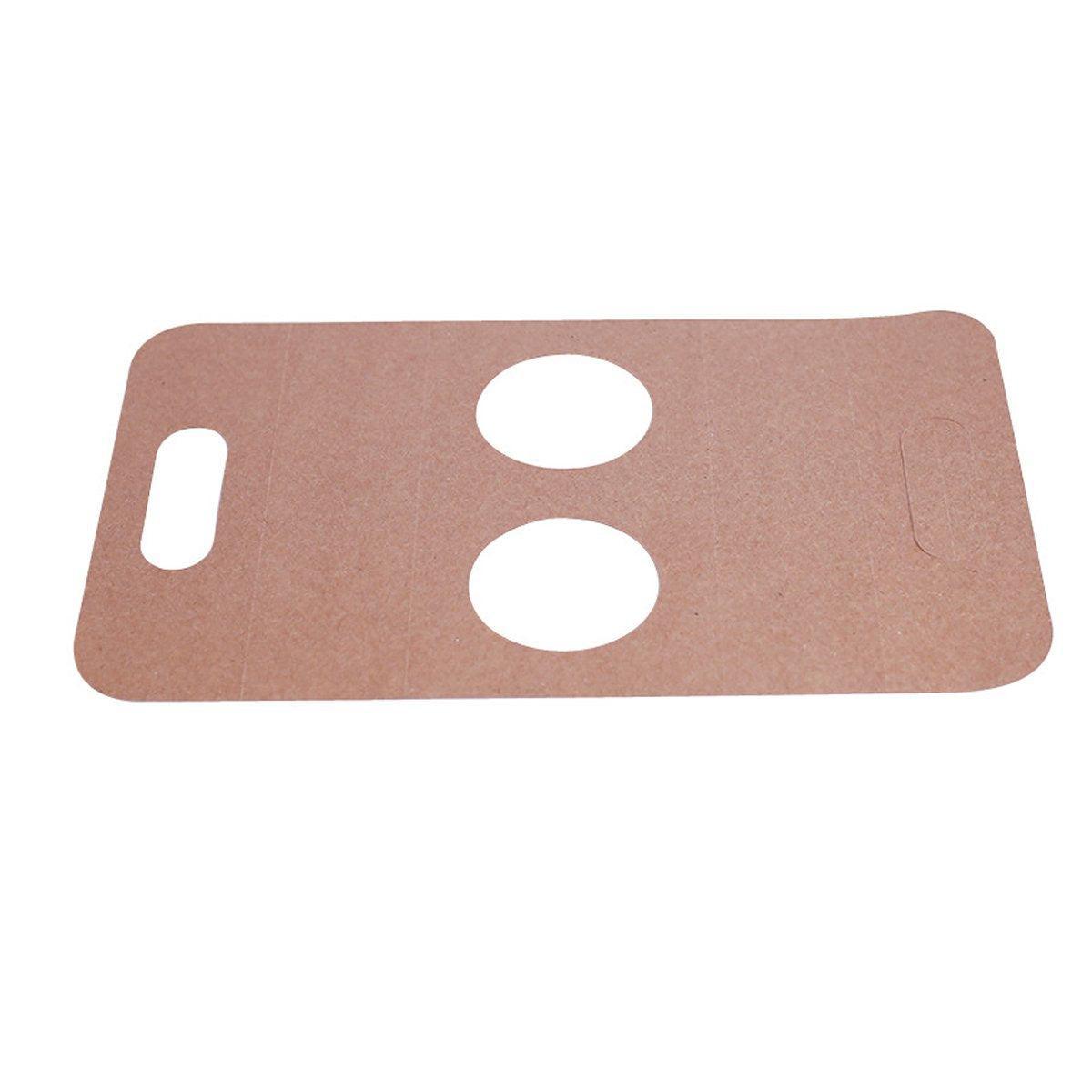 Kraft Paper Cup Holder 100pcs Portable Double Cup Carrier with Ergonomic Handle - SuperSaverAU - view 7