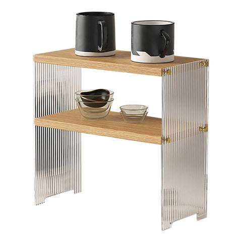 Acrylic Desktop Cup Holder Multi-Purpose Portable Storage Organizer For Home - Brown - SuperSaverAU - view 2