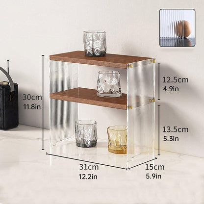 Acrylic Desktop Cup Holder Multi-Purpose Portable Storage Organizer For Home - White