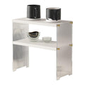 Acrylic Desktop Cup Holder Multi-Purpose Portable Storage Organizer For Home - Wood - SuperSaverAU - view 3