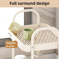 Elegant Double-Layer Cup Storage Rack 40cm x 34cm x 24.5cm with Drain Tray and Hooks - SuperSaverAU - view 4