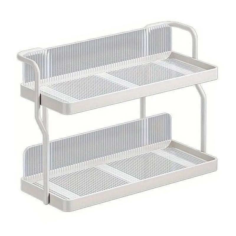 Premium 2 Tier Kitchen Storage Rack Countertop Organiser with Removable Trays