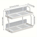Premium 2 Tier Kitchen Storage Rack Countertop Organiser with Removable Trays