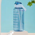 Premium Purple 2L Motivational Water Bottle with Straw and Time Markings