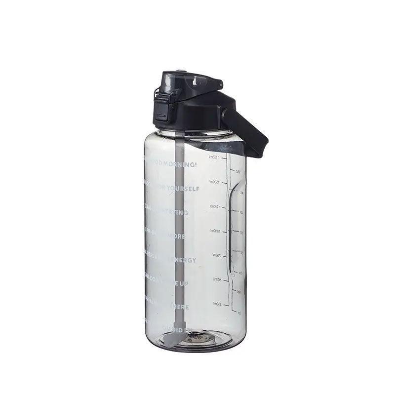 Premium Purple 2L Motivational Water Bottle with Straw and Time Markings