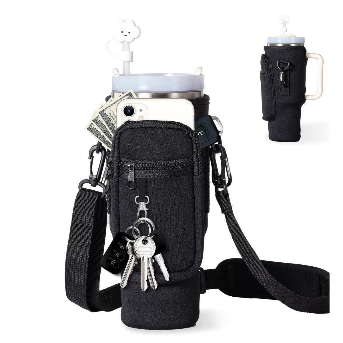 Premium Beige Neoprene Cup Sleeve Travel Bag for 40oz Tumbler