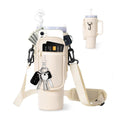 Premium Beige Neoprene Cup Sleeve Travel Bag for 40oz Tumbler