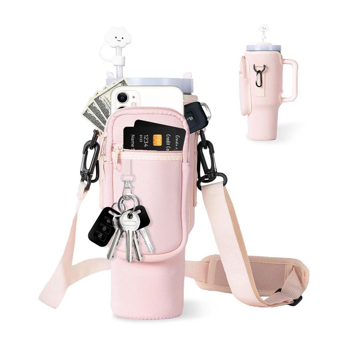 Premium White Neoprene Cup Sleeve Travel Bag for 40oz Tumbler