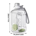 Premium White 2.5L Large Capacity Sports Water Bottle with Straw