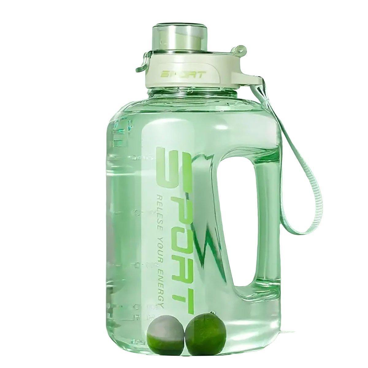 Premium White 2.5L Large Capacity Sports Water Bottle with Straw