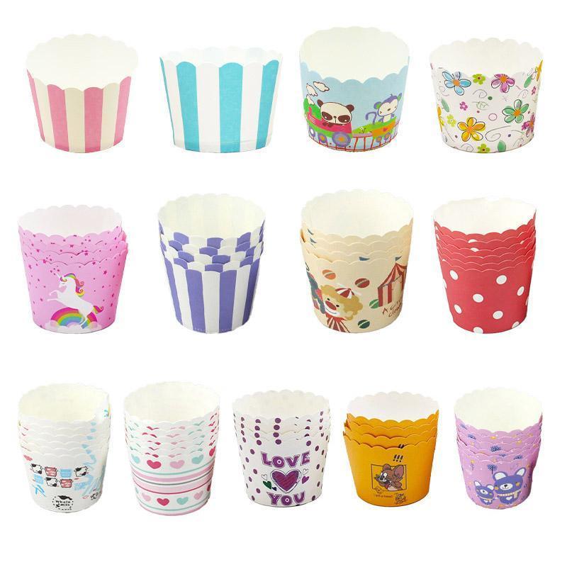 500PCS Colorful Cupcake Muffin Baking Cups - Greaseproof Paper Liners