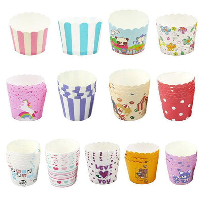 500PCS Colorful Cupcake Muffin Baking Cups - Greaseproof Paper Liners