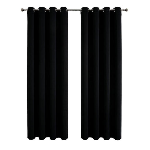 Red Semi Blackout Curtains 132x160cm - 2pcs Solid Colour Drapes for Home Decor - SuperSaverAU - view 2