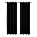 High Precision Shading Solid Colour Curtains 2pcs Semi Blackout 132x213cm - Black - SuperSaverAU - view 6