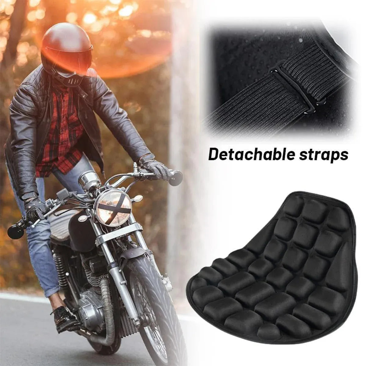 Premium Waterproof Lycra Motorcycle Seat Cushion Cover