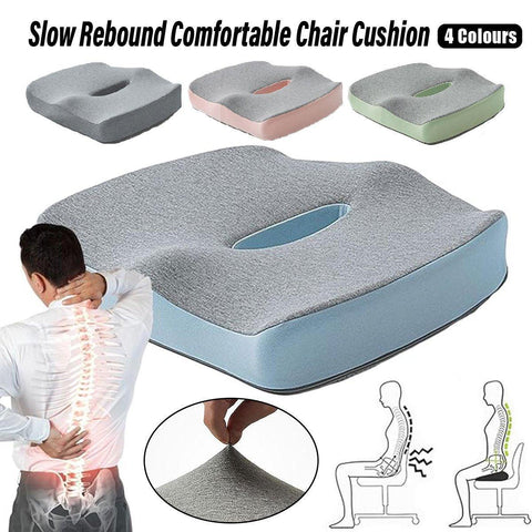 Coccyx Orthopedic Memory Foam Seat Cushion 45x40x7 cm - Ergonomic Support, Blue - SuperSaverAU - view 1