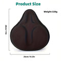Premium Soft Silicone Bicycle Seat Cover with Breathable Lycra & Non-Slip Fit - Black