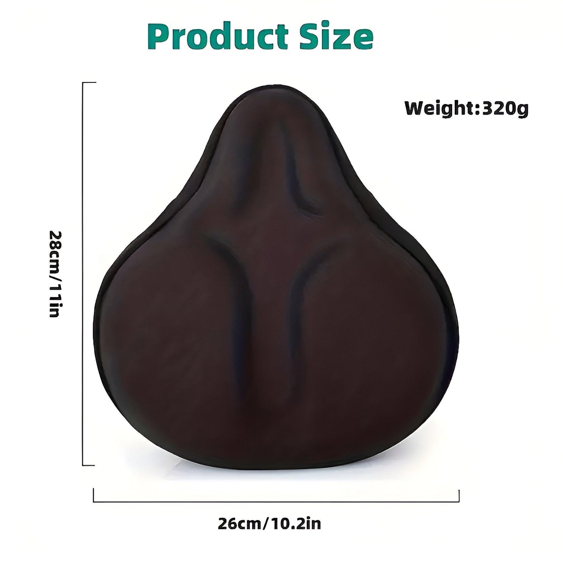 Premium Soft Silicone Bicycle Seat Cover with Breathable Lycra & Non-Slip Fit - Black
