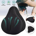 Premium Soft Silicone Bicycle Seat Cover with Breathable Lycra & Non-Slip Fit - Black