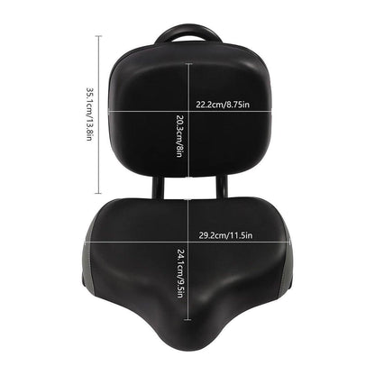 Electric Bicycle Tricycle Seat with Backrest - Comfortable Grey