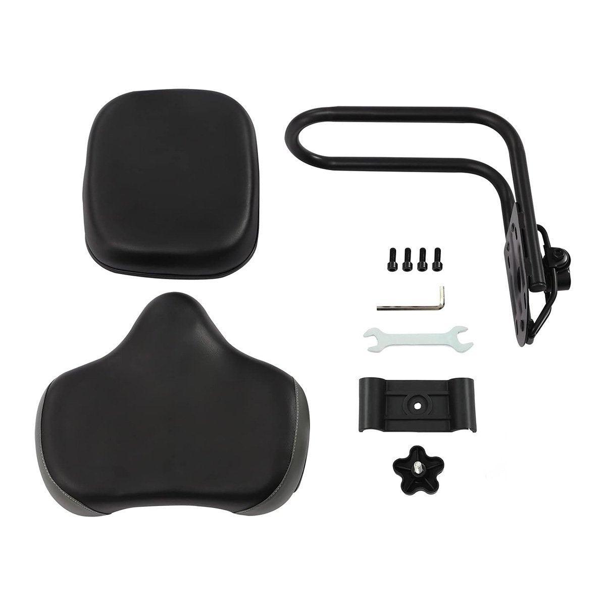 Electric Bicycle Tricycle Seat with Backrest - Comfortable Grey