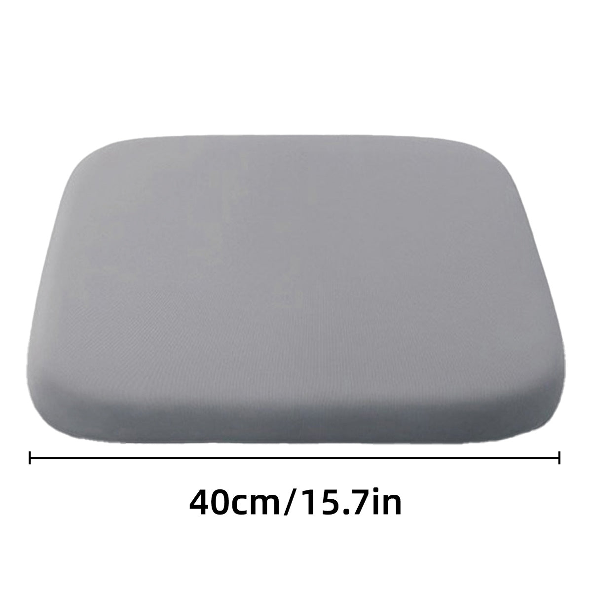 Premium Memory Foam Seat Cushion – Grey 40 x 40cm with Washable Cover