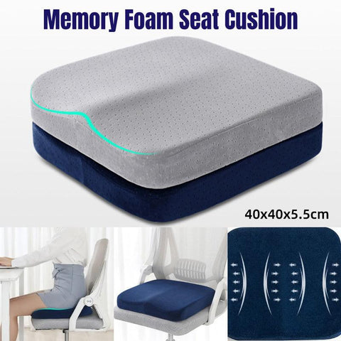 Premium Square Memory Foam Seat Cushion for Car and Office