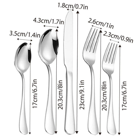 Stainless Steel Cutlery Set 20pcs - Ergonomic, Dishwasher Safe, Gold Finish - SuperSaverAU - view 2