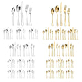 Stainless Steel Cutlery Set 40pcs - Ergonomic, Polished Finish, Gold - SuperSaverAU - view 2