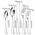 Stainless Steel Cutlery Set 40pcs - Ergonomic, Dishwasher Safe, Silver Finish - SuperSaverAU - view 1
