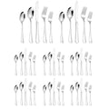 Stainless Steel Cutlery Set 40pcs - Ergonomic, Dishwasher Safe, Silver Finish - SuperSaverAU - view 5